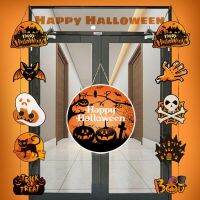 Halloween decoration Halloween Couplet Door Hanging Decoration Hanging Sign Ghost Festival Party Background Wall Layout Wall Hanging Garden Decoration Pendant Prop