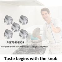 5PCS AEZ73453509 Stove Knobs Burner Control Knobs for LG Gas Stove/Oven/Range Knobs Replace for AEZ72909008,AP5669773