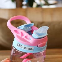 Ly Botol Minum Sippy Cup Transparan Motif Kartun Dengan Sedotan Anti Bocor Bpa Free Untuk Anak