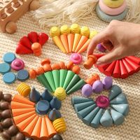 Creative Loose Parts Toys Baby Wooden Constructor Set Montessori Toys for Children Nordic Sensory Toy Waldorf Baby Gifts