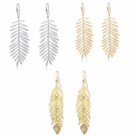 【YF】▤♧  Shineland Drop Dangle Earrings Gold Color Leaves Brincos Fashion Jewelry Gifts New Arrivals