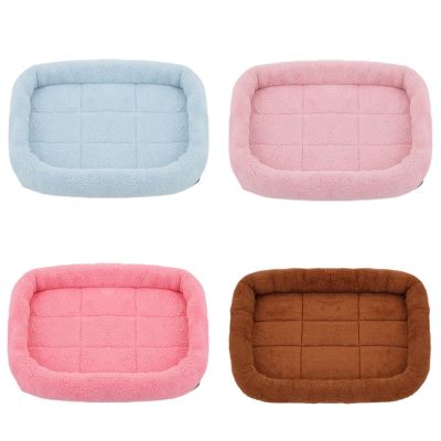 Pet Cat Dog Bed Mat Small Large Dog Kennel Pet Square Plush Dog Bed Puppy House Sleep Pad Pet Accessories