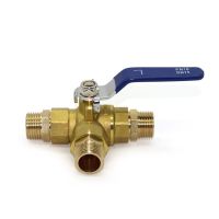 1/4" 3/8" 1/2" 3/4"1"BSP Male Full Port L-Port T-Port Three Way Brass Ball Valve Connector For Water Oil Air Gas Plumbing Valves