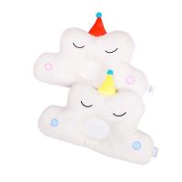 ZZOOI Cotton Cloud Shape Baby Sleeping Head Positioner Pillow Embroidery Newborn Stroller Pram Cushion 0-1Year