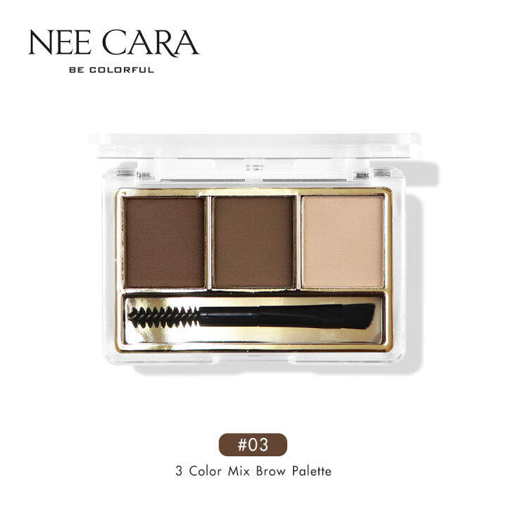 nee-cara-นีคาร่า-พาเลทคิ้ว-พาเลทเขียนคิ้วเนื้อฝุ่น-3-ช่อง-n300-3-color-mix-brow-powder