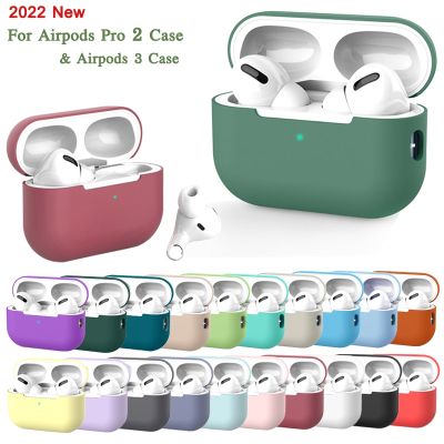 New For AirPods Pro 2 Official Liquid Silicone Soft Case Wireless Bluetooth Earphone Protective Case For Apple Airpods 2 3 Cover Headphones Accessorie