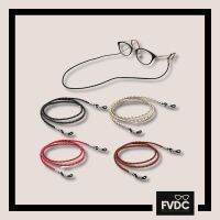 （A VOGUE）◄ FVDC PREMIUM QUALITY LEATHER EYEGLASSES HOLDER STRAP GLASSES LANYARD WITH RUBBER LOOP