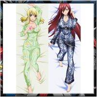 อะนิเมะญี่ปุ่นหางม้า Elza ผ้าพันคอ Lucy โยนหมอนหมอน Waifu กอดร่างกาย Dakimakura หมอนตกแต่ง