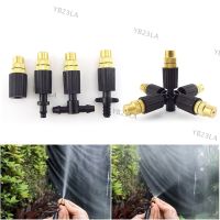 5pcs Garden Watering Sprinkler Spray Nozzle Water Mist Fogger Irrigation Misting Cooling 4/7mm Tee Connector Sprinkler YB23TH