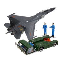 STOCK Alloy Car Imitating The Real J-11 Fighter Tractor Trailer Static Military Model Matching Wholesale