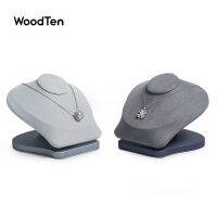 WoodTen สร้อยคอเครื่องประดับหุ่นหน้าอกจี้สร้อยคอผู้ถือเครื่องประดับออแกไนเซอร์เครื่องประดับสร้อยคอแสดงยืน RX065