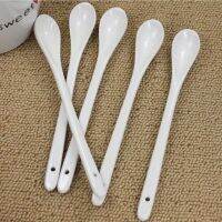 Kitchen Supply Ceramic spoons pure white bone china coffee spoon Tableware tea small spoon Kitchen Tools F20173484 Serving Utensils