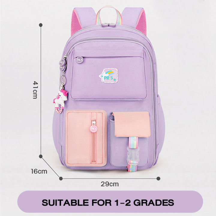 ip-ความจุเยอะโรงเรียนกระเป๋านักเรียนเด็ก-กระเป๋านักเรียนกระเป๋านักเรียนกระเป๋านักเรียนกันน้ำหลายกระเป๋า