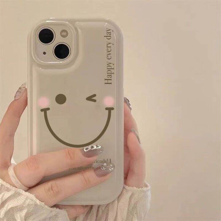 smiley-face-air-cushion-phone-case-for-iphone-14promax-xs-tide-iphone13-soft-xr-7-8p-carrying-strap-11-12