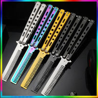 แบบพกพาผีเสื้อการฝึกอบรมมีดพับ Balisong เทรนเนอร์กระเป๋ามีดเจียระไนใบมีดผีเสื้อหวีสำหรับเครื่องมือการฝึกอบรม