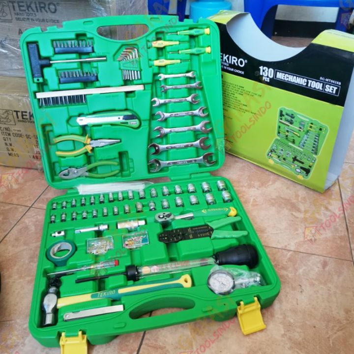 Mechanic Tool Set 130 Pcs Tekiro Tool Kit Set Perkakas Set Tukang Box