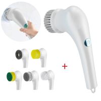 Electric Handheld Scrubber Bathtub Sink Brushes Washing Set with 5 Heads