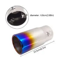 Universal Chrome Stainless Steel Automobiles Car Exhaust Muffler Tip For Haima S5 Mazda 3 Nissan QASHQAI M3 Car Styling