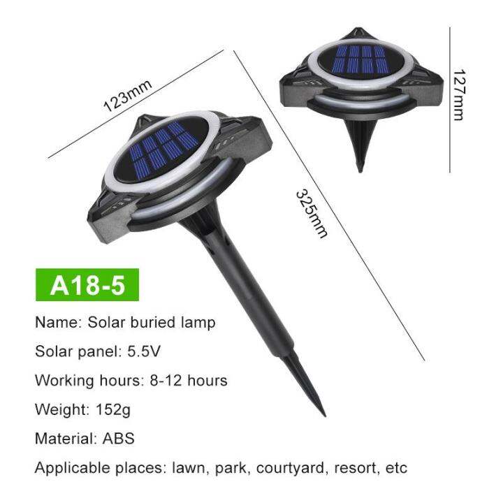 ไฟสวนพลังงานแสงอาทิตย์กลางแจ้งกันน้ำใต้ดินฝังโคมไฟพลังงานแสงอาทิตย์-led-แผ่นไฟตกแต่งสวนสำหรับบ้านสนามหญ้าลานลาน