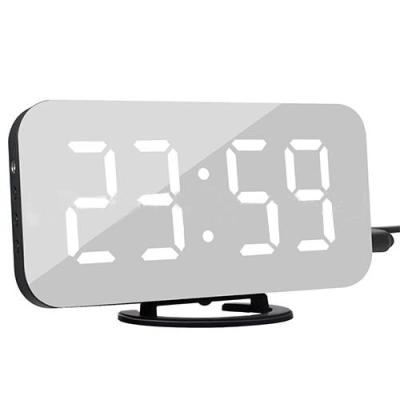 【Worth-Buy】 กระจกนาฬิกาปลุก Led ตั้งโต๊ะตั้งโต๊ะแบบเลื่อนดิจิตอลแสดงเวลาได้เดสเพอทาดอร์นาฬิกานาฬิกาปลุกของตกแต่งบ้าน