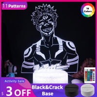 11 Patterns Anime Jujutsu Kaisen Night Light Manga Figure Gojo Satoru Nanami Kento Room Decor Decoration RGB 3D Lamp Kids Gift