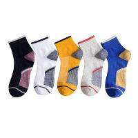 New Mens Outdoor Sprots Socks Cotton Basketball Football Breathable Sweat Sokken Tube Color Matching Colorful 5PairsLot