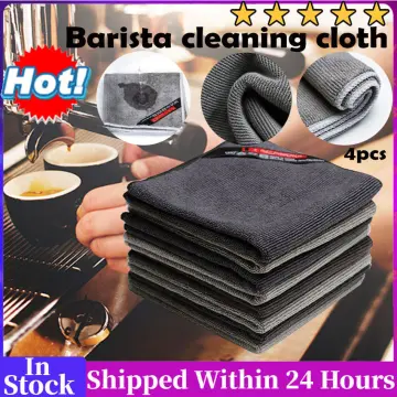 1Pcs Coffee Bar Square Towels Barista Cleaning Cloths 4 Pack