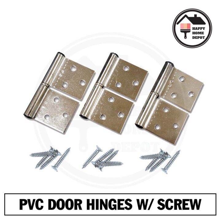 PVC DOOR HINGES WITH SCREWS (3 PAIRS) Lazada PH