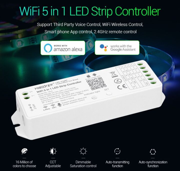 milight-wl5-wifi-ควบคุมไฟ-led-สำหรับ-rgb-rgbw-cj-สีเดียวแถบไฟ-led-เทป-amazon-alexa-เสียงโทรศัพท์แอปรีโมทคอนโทรล