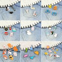 hot【DT】 2-8 pcs/set Cartoon brooch Cats Pins Star Enamel pin Hat Badges