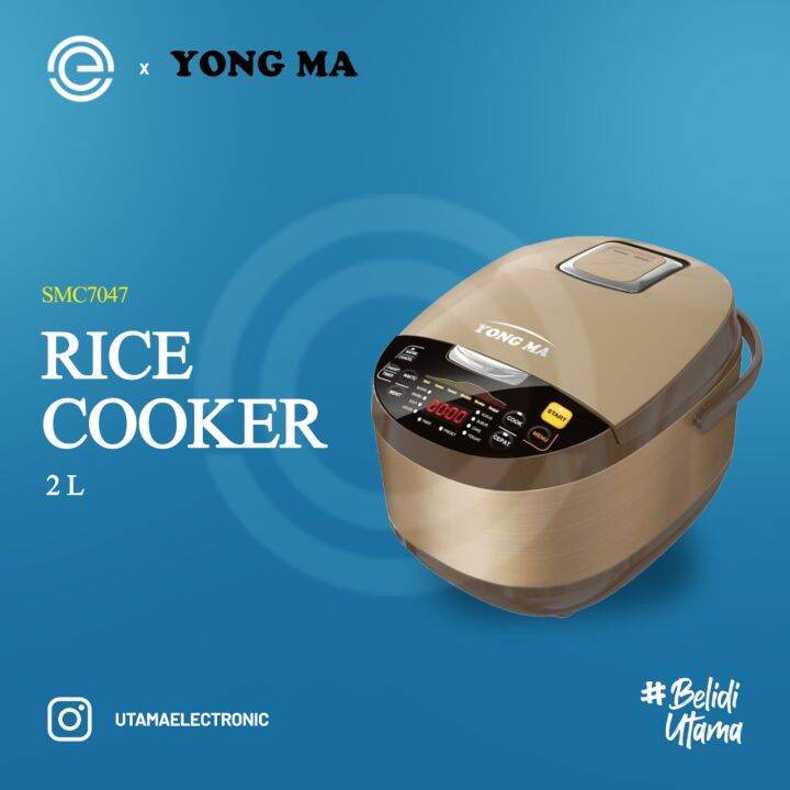 YONG MA Digital Rice Cooker Stainless 2 Liter SMC7047 Lazada Indonesia