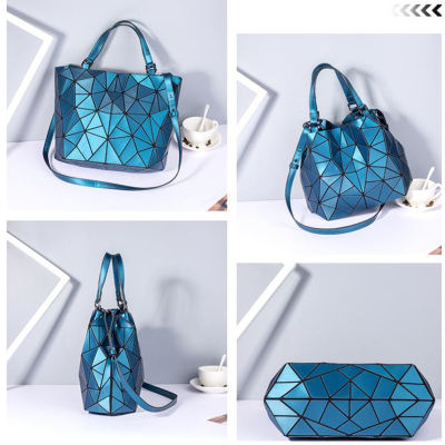 Female Top-Handle Bag Hologram Frosted matte crossbody Bag High quality bucket bag Geometric handbag bolsa feminina
