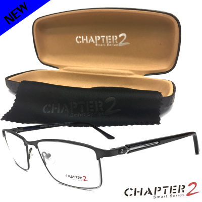 แว่นตา Fashion รุ่น Chapter2 9013 กรอบแว่นตา สำหรับตัดเลนส์ กรอบเต็ม แว่นแฟชั่น ชาย หญิง ทรงสปอร์ต sport วัสดุ สแตนเลส stainless steel ขาข้อต่อ รับตัดเลนส์