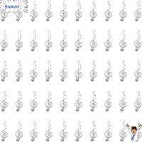 FWQWQER 100 Pcs โลหะสำหรับตกแต่ง จี้รูปโน้ตดนตรี สัญลักษณ์เพลง สง่างามเรียบหรู จี้ห้อยคอ สร้อยคอสำหรับผู้หญิง