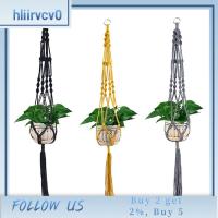 ดอกไม้พืชสวนพู่เชือกปอ HLIIRVCV0 Tatakan Panci ที่แขวน Macrame ตะกร้าที่แขวนศิลปะผนัง