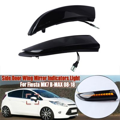 ✵✹ For Ford Fiesta MK7 2008-2017 Car LED Dynamic Side Rearview Mirror Light Turn Signal Indicator