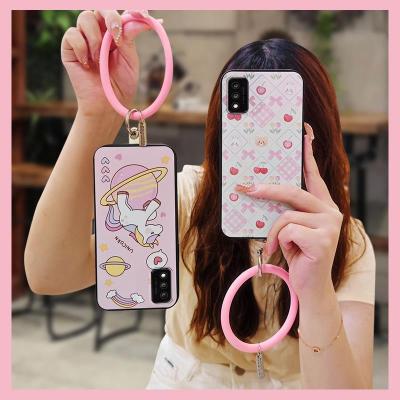 Mens and Womens couple Phone Case For TCL 30T/T603DL The New personality hang wrist Cartoon texture protective ring