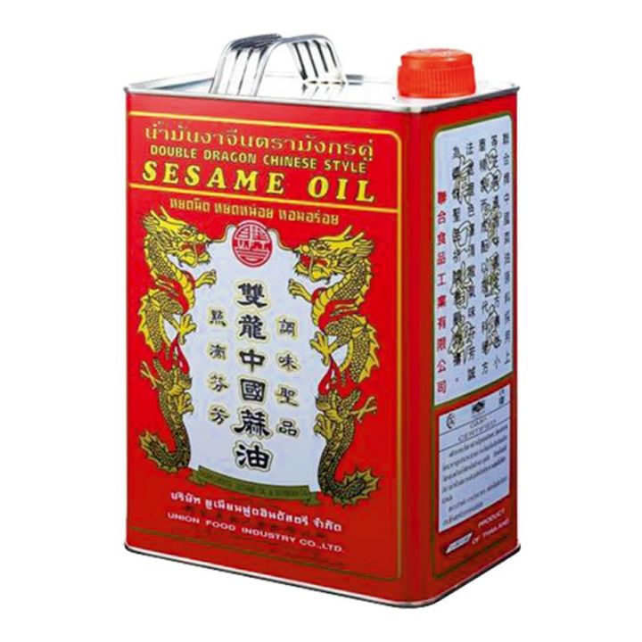 มังกรคู่ น้ำมันงาจีน ขนาด 3ลิตร Sesame Oil Double Dragon Chinese Style