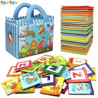 teytoy Baby Toy Zoo Series Learning Educational Card 26pcs Soft Alphabet Flash Cards with Cloth Bag for Over 0 Years Flash Cards Flash Cards