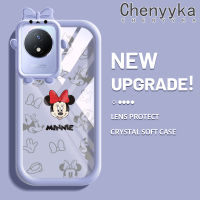 เคส Chenyyka สำหรับ VIVO Y02 Y11 Y02A 2023การ์ตูนแฟชั่นมินนี่น่ารักสร้างสรรค์ป้องกันเลนส์กล้องมอนสเตอร์ตัวน้อยซิลิโคนแบบใสเคสนิ่มเคสมือถือกันกระแทก