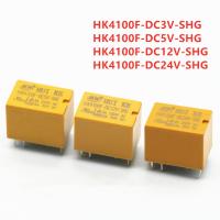 รีเลย์10ชิ้น/ล็อต Hk4100f-Dc5v-Shg Hk4100f-Dc12v-Shg Hk4100f-Dc24v-Shg Hk4100f-Dc03v-Shg 3V 5V 12V 24V 3a 6พินรีเลย์ขนาดเล็ก