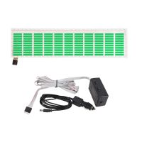 Green Sound Activated Sensor Equalizer Car Music Rhythm LED Flash Strips Light Rear Windshield Sticker Accessories Decoration