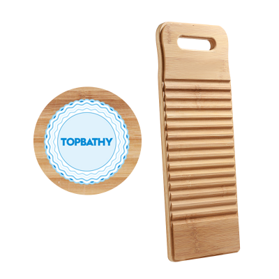 TOPBATHY ไม้ไผ่ไม้ซักผ้า Washboard ลื่นบ้านซักผ้า Scrubbing Board Creative ซักรีด Board Washboard Hand Wash Board