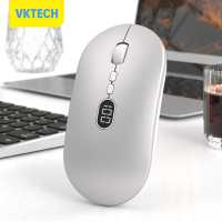 Vktech เม้าส์สำหรับเล่นกีฬาเมาส์ไร้สาย2.4Ghz,เม้าส์สำหรับใช้ในสำนักงานเมาส์ขนาด2400DPI พอร์ต USB ใช้ได้กับคอมพิวเตอร์แล็ปท็อปแมคบุ๊ค