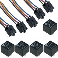 【CW】 12V Plastic Back Car Relay with Socket Wire Automotive Changeover 40A 5 Pin SPDT JD1914 Parts