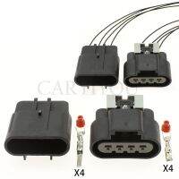 hot✲  1 Set Delphi 4 Pin 2.8mm Male Female Electric Gasoline for 15326633 15326631