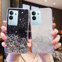 กากเพชรส่องแสงเป็นประกายวิบวับซิลิโคนฟอยล์เคสนิ่มใส่โทรศัพท์ V2250สำหรับ VIVO V29 Pro 5G เคสกันกระแทกแบบใสโปร่งใสสำหรับ VIVOV29 V29PRO ฝาครอบเคส TPU ชัดเจนนุ่ม