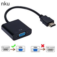 Nku HD 1080P Digital To Analog Converter HDMI-Compatible To VGA Adapter Cable for PC Desktop Laptop To Display Monitor Projector