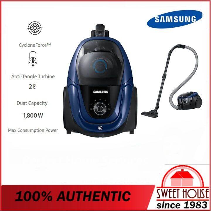 Samsung 1800W (VC18M3110VB) Canister with Cyclone Force and AntiTangle