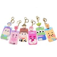 New Disney Retractable Card Sleeves Cute Toy Story ID Card Bus Card Holder Kawaii Buzz Lightyear Badge Holder Keychain Kids Gift